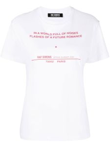 Raf Simons t-shirt à imprimé Tour - Blanc