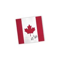 60x stuks Canada landen vlag thema servetten 33 x 33 cm