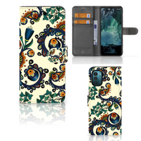 Wallet Case Nokia G11 | G21 Barok Flower