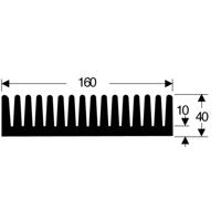 Fischer Elektronik 10022659 SK 85 100 SA Strengkoellichaam 0.85 K/W (l x b x h) 100 x 160 x 40 mm - thumbnail