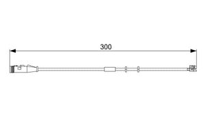 Waarschuwingscontact, remvoering-/blokslijtage BOSCH, u.a. für Opel, Vauxhall