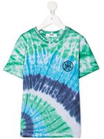 MSGM Kids t-shirt à imprimé tie dye - Bleu