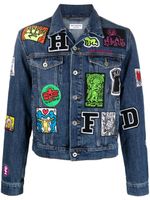 Honey Fucking Dijon x Keith Haring veste en jean à patch logo - Bleu