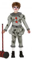 Fiestas Guirca clownspak horror polyester grijs maat 5 6 jaar