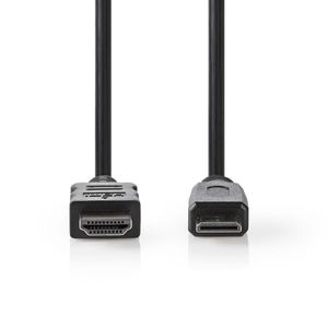 High Speed HDMI-Kabel met Ethernet | HDMI-Connector - HDMI-miniconnector | 2,0 m | Zwart