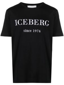 Iceberg t-shirt en coton à logo brodé - Noir