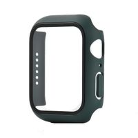 Hoesje geschikt voor Apple Watch 44MM - Hardcase - Screenprotector - Kunststof - Donkergroen - thumbnail