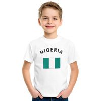 Kinder shirts met vlag van Nigeria