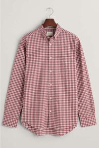 GANT Regular Fit Overhemd rood, Ruit