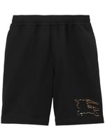 Burberry short en coton à motif EKD - Noir