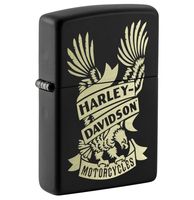 Zippo Aansteker Harley-Davidson Design Zwart - thumbnail