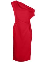 Alexandre Vauthier robe mi-longue drapée à design à une épaule - Rouge