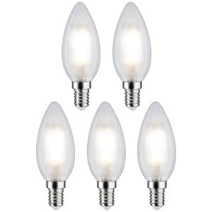 Paulmann 29095 LED-lamp Energielabel F (A - G) E14 Kaars 4.8 W Warmwit (Ø x h) 35 mm x 98 mm 5 stuk(s)