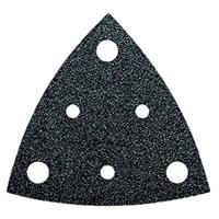 FEIN schuurpapier korrel 120, randlengte 80 mm, VE 5 st., voor het universele gebruik op bijna alle materialen. Geperforeerd, klitsnelbevestiging