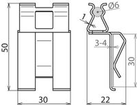 DEHN 308140 DC BK 6 FL30 STBLANK Verstevigingsklem - thumbnail