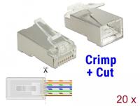 Delock 86454 RJ45 Krimp+Cut-stekker Cat.6 STP 20 stuks - thumbnail