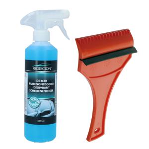 Ijskrabber met antivries spray voor auto - 500 ml - incl. trekker - ruitenontdooier