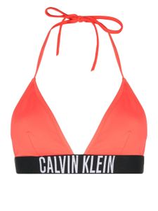 Calvin Klein logo-underband halterneck bikini top - Rouge