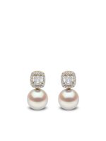 Yoko London boucles d'oreilles en or 18ct serties de diamants et de perles - thumbnail