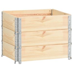 Palletopzetranden 3 st 60x80 cm massief grenenhout