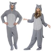 Onesie wolf voor volwassenen