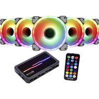 Gelid Amber 8 PRO Bundle (5 x Stella Infinity ARGB Fan 120 mm) PC-ventilatorcontroller (b x h x d) 130 x 17 x 76 mm Incl. RGB-verlichtingsbesturing, Incl.