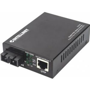 Intellinet 508209 netwerk media converter 1000 Mbit/s Single-mode Zwart