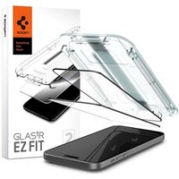 iPhone 15 Plus Spigen Glas.tR Ez Fit Full Cover Screen Protector - 2 Pcs. - Black Edge - thumbnail