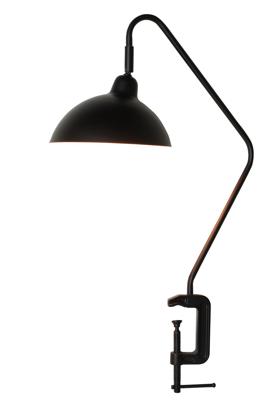 vtwonen Tafellamp 'Orion' met klem, mat zwart