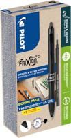 Pilot FriXion Ball Balpen, uitwisbaar, medium punt, 0,7 mm, doos met 10 pennen + 10 vullingen, zwarte inkt