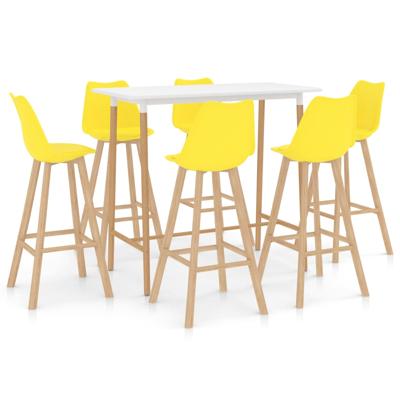 vidaXL 7-delige Barset geel