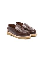 Pèpè penny-slot leather loafers - Marron