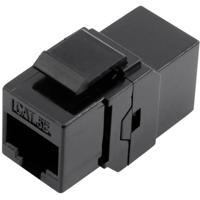 TRU COMPONENTS 93013c1176 RJ45 dubbele koppeling 1425900 Adapter, recht Zwart 1 stuk(s) - thumbnail