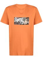 Maharishi t-shirt en coton biologique à imprimé graphique - Orange