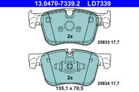 Remblokkenset, schijfrem ATE, u.a. für Peugeot, Opel, DS, Citroën, Vauxhall, Toyota - thumbnail