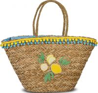 Fabrizio shopper Lemon dames 27 liter riet lichtbruin