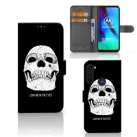 Telefoonhoesje met Naam Motorola Moto G Pro Skull Eyes - thumbnail