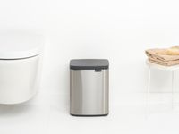 Brabantia bo afvalemmer 7 liter met kunststof binnenemmer matt steel fingerprint proof - thumbnail