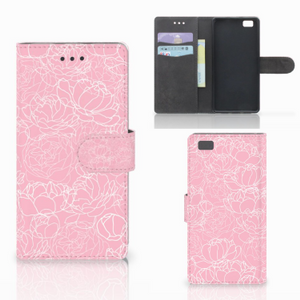 Huawei Ascend P8 Lite Hoesje White Flowers