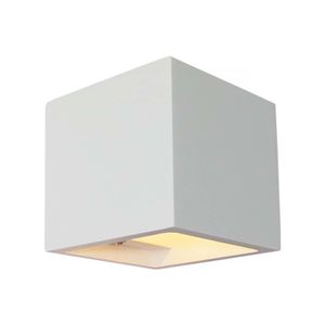 Artdelight Wandlamp Plaster 11,5 x 11,5 cm Gips excl. G9 wit