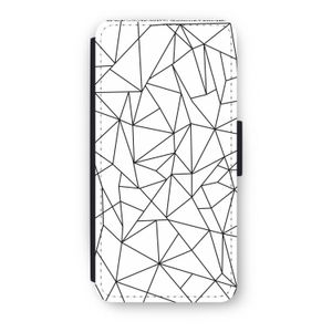 Geometrische lijnen zwart: iPhone 8 Flip Hoesje