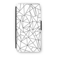 Geometrische lijnen zwart: iPhone 8 Flip Hoesje - thumbnail