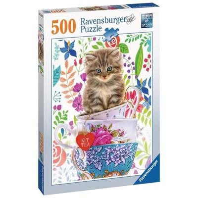 RAVENSBURGER - Puzzel Kitten in een beker van 500 stukjes