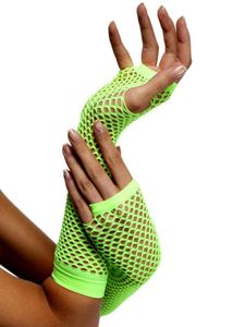 Visnet handschoenen neon groen