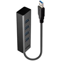 LINDY 43324 USB 3.1 Gen 1-hub 4 poorten Zwart