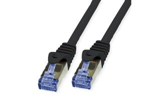 Value 21.99.0722 RJ45 Netwerkkabel, patchkabel CAT 6A S/FTP 50.00 m Zwart Afgeschermd (dubbel), Halogeenvrij, Vlambestendig 1 stuk(s)