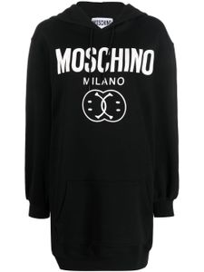 Moschino robe à logo imprimé - Noir