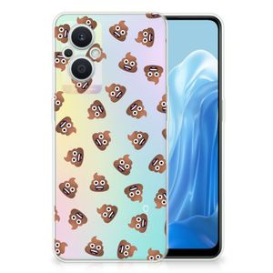 TPU bumper voor OPPO Reno8 Lite Poep Emojis