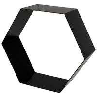 Duraline Plank Hexagon Zwart Metaal 2mm 32x28x12cm - thumbnail