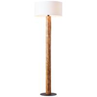 Brilliant Houten schemerlamp Jimena hout met witte kap 93117/35 - thumbnail